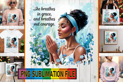 Cozy TSHIRT Design Ideas, Praying Woman Product Image 1