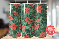Christmas Flowers Tumbler | Christmas Tumbler Wrap Product Image 1