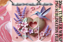 Bright Reflections 20oz tumbler wrap, 3D Heart Product Image 1