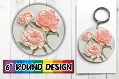 Blossom Serenity: Sublimation Circle Design Product Image 1
