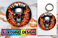 Joyful Circle Keychains Design, Skull Product Image 1
