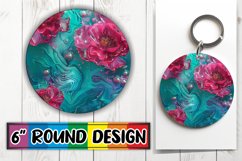 Springtime Blooms Sublimation Round Design PNG Product Image 1