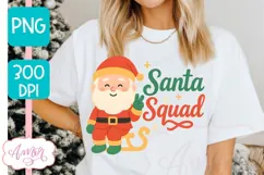 Santa Squad PNG, Cute Christmas PNG sublimation Product Image 4