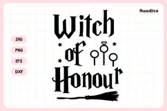 Wizard Bachelorette Party Saying SVG | Witch of Honour Product Image 3