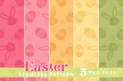 Easter Eggs Bunny Seamless Pattern PNG Sublimation Product Image 1
