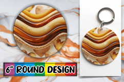 Sweet Sublimation Round Ornaments, Pattern Product Image 1