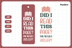 Bookmark Saying SVG | Funny Book Lovers - Was I Asleep? Product Image 3