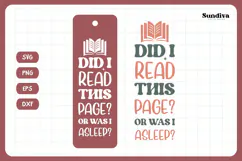 Bookmark Saying SVG | Funny Book Lovers - Was I Asleep? Product Image 3