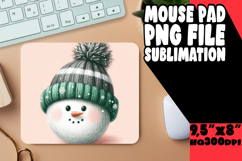 Cheerful Desk Pad Sublimation Ideas, Snowman Product Image 1