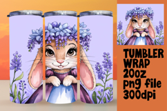RADIANT PNG Tumbler Design 20oz , Cute Bunny Product Image 1