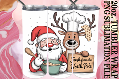 Happy Vibes 20oz tumbler wrap, Funny Santa Product Image 1