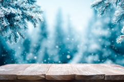 Winter Pine Branch Background PNG, Winter Forest Background Product Image 1