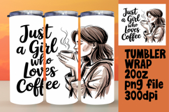 LUXE 20oz Tumbler Wrap Design , Just A Girl Product Image 1