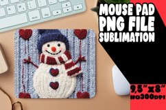 Sweet Desk Mat Sublimation Style, Snowman Product Image 1