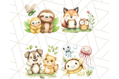 Farm and Forest Animal Pairs PNG Adorable Animal Companions Product Image 9