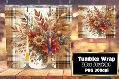 Unique Gift: 20oz Tumbler Design , Autumn Flower Product Image 1