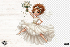Cute Wedding Bride Clipart Product Image 1