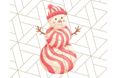 Patterned Snowman Silhouette PNG Clipart Product Image 5