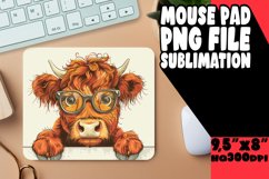 CFarmyard Friend Mouse Pad Cute Peekaboo Cow Product Image 1