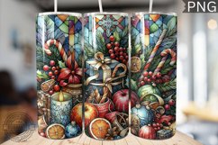 Watercolor Christmas Tumbler Wrap - High Quality 300 Dpi Product Image 1