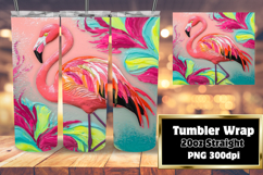 DYNAMIC 20oz Tumbler Template for Gifts , Flamingo Product Image 1