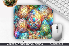 Easter Eggs Mouse Pad Sublimation, Easter Mouse Pad PNG Product Image 1