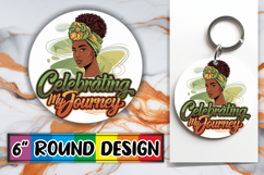Blissful Round Sublimation Ornaments, Black Woman Product Image 1