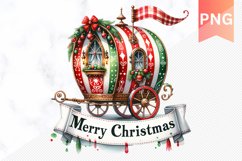 Whimsical Caravan - Christmas Clipart PNG Design Product Image 1