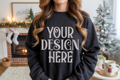 Black Gildan 18500 Sweatshirt Mockup, Unisex mockups Product Image 1