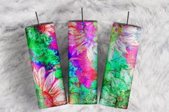 Floral Milky Way Pink Green Watercolor 20 oz tumbler wrap Product Image 1