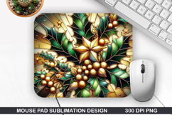 Flowers Mouse Pad Sublimation,Christmas Mouse Pad PNG Design Product Image 1