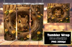 Funny Cute 3D Wall Hole Animals Tumbler Wrap Product Image 1