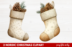 2 Nordic Christmas Clipart | Scandinavian Holiday PNG Product Image 1