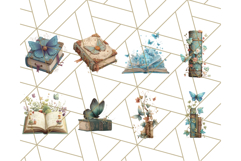 Cottagecore Butterfly and Book PNG Clipart Reading Elements Product Image 9