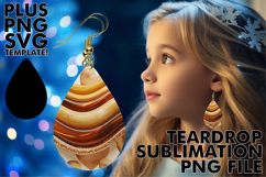 Whimsical Teardrop Earrings Gift, Pattern Product Image 1