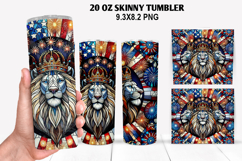 Skinny Tumbler 20oz Wrap Design,4th of july Tumbler PNG Product Image 1
