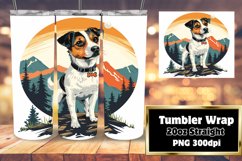 Mountain Trailblazer Pup Tumbler Wrap - Sublimation Product Image 1