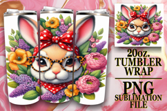 Blissful love 20oz tumbler wrap, Cute Animals Product Image 1