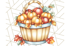 Fall Dinosaur PNG Clipart with Autumn Elements, Cute Dino Product Image 5