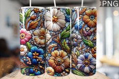 Embroidered Flowers Tumbler Wrap - High Quality 300 Dpi Product Image 1