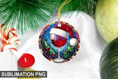 Christmas Santa Wineglass Ornament | Christmas Ornament PNG Product Image 1