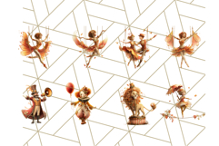 Autumn Circus Performers Clipart Vintage Characters PNG Product Image 9