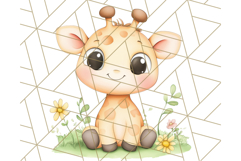Pastel Safari Jungle Baby Animals PNG Clipart, Nursery Product Image 5