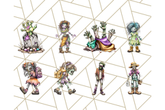 Bold Zombie Clipart PNG, Creepy Halloween Clip Art Product Image 5