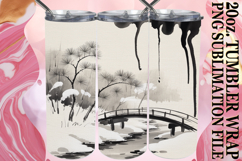 Cozy vibes 20oz tumbler wrap, Winter Product Image 1