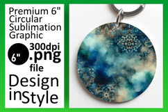 Chic Round Design Coaster Template , Watercolor Patter Product Image 1