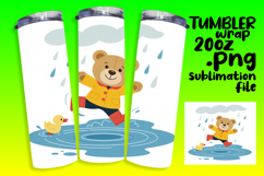 STUNNING 20oz Tumbler Design for Any Occasion , Cute Bear Product Image 1