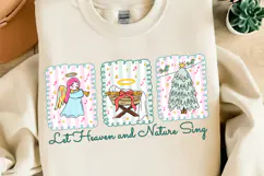Heaven and Nature Sing PNG, Whimsical Christmas Nativity Png Product Image 3