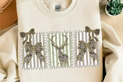 Deer Camo Coquette Png, Preppy Camo Bow Png, Camo Png Product Image 1