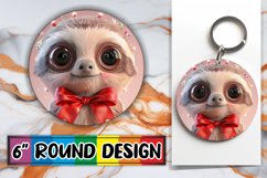 PNG Round Design with 3D Holiday Characters Product Image 1